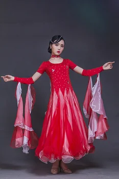2017 nový veľký hit wing farby moderné tanečné šaty červená/fialová/čierna dlho puzdre valčík tango sála Tanečný Kostým súťaž