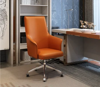 Nordic počítač stoličky moderný jednoduchý kotvy výťah rotujúce ergonomické späť domov pohodlné kancelárske kreslo kožené kreslo