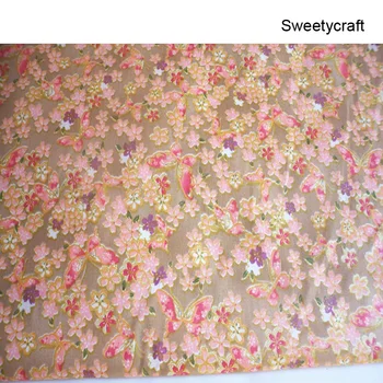 0.5*1,5 M Bavlnenej Tkaniny Motýľ Keper Textílie Pre Deti Prešívanie Patchwork Handričkou DIY Šitie Tuku Štvrtiny Materiál pre Dieťa