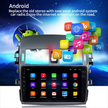 1+16 G Android 8.1 Auto Rádio Multimediálny Prehrávač pre Toyota Corolla 2005-2010 Navigácia GPS, 2 Din