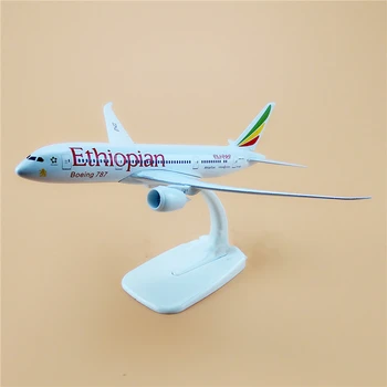 1/300 Rozsahu 20 CM Etiópskej Airlines a Boeing B787 Airlines Model Diecast Zliatiny Lietadlo Lietadlo Zbierka Dieťa Darček Displej
