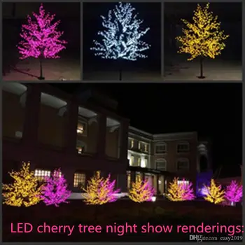 1,5 M LED Umelé Čerešňový Kvet Stromu Svetlo Vianočné Svetlo 480pcs LED Žiarovky 110 220VAC Rainproof rozprávková záhrada Vianočný dekor