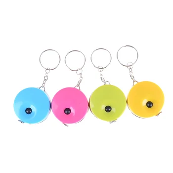 1,5 m Candy Farby Keychain Pásky Opatrenie Mini Pásky Opatrenie Krúžok na kľúče-Zelená,Žltá,Modrá,Červená