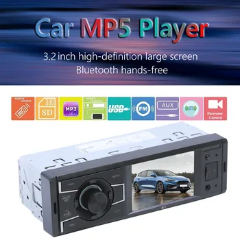 1 DIN Auto Multimediálne Rádio Stereo 3.2 palcový Bluetooth, AUX Vstup, USB Auto V Dash Vedúci Jednotky S Volante Ovládanie Fotoaparátu