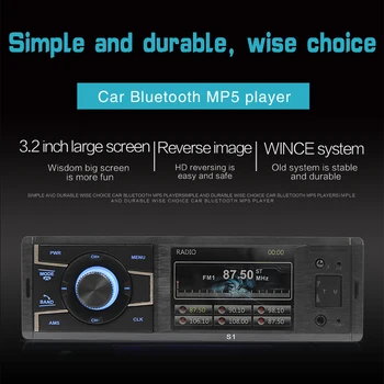 1 DIN Auto Multimediálne Rádio Stereo 3.2 palcový Bluetooth, AUX Vstup, USB Auto V Dash Vedúci Jednotky S Volante Ovládanie Fotoaparátu
