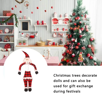 1 Nastavte Vianočný Stromček Visí Bábika Rozkošný Cartoon Embellishment pre Domáce Dekorácie Vianoce