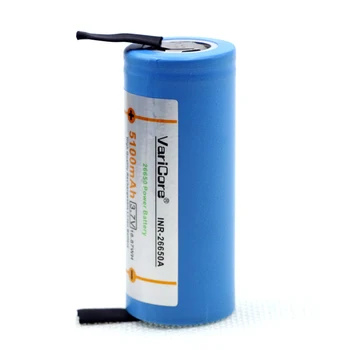 1 ks..VariCore 26650 nabíjateľnú batériu, 26650 lítiová batéria,vhodná pre baterku ,3,7 V 5000mAh batérie+DIY nikel list