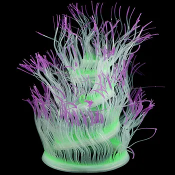 1 kus Hongyi Silikónové simulácia Mäkké koraly pre akvárium Evergreen Anemone Fluorescencie Akvárium terénne úpravy