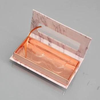10/30/100Pack Veľkoobchod Lash Boxy Obaly Rias Box Package Vlastné Mramoru Magnetické make-up Mihalnice Držiteľ Prípade Predajcov