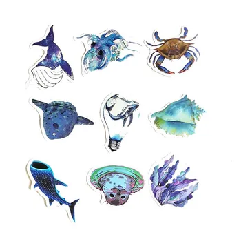 10/30/50PCS blue marine life séria graffiti hračka notebook batožiny čerstvé mobilný telefón nepremokavé nálepky dekorácie veľkoobchod