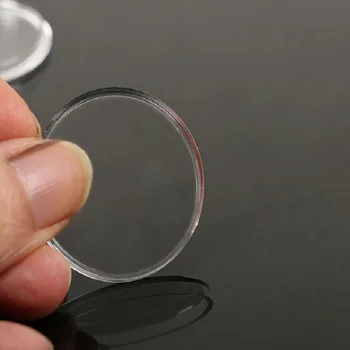 10 KS/veľa Transparentné Mince Displej Držiak Uplatňovať Jasné Kolo Prípadoch Mince Skladovanie Kapsule 23 mm