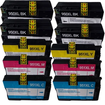 10 Kompatibilné atramentové kazety pre HP 950XL 951XL Inkjetprinter Pro 8100 8600 8615 8625 8640 251dw 276dw Tlačiareň