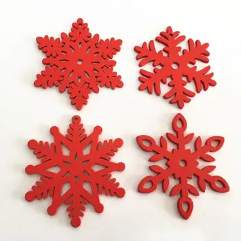 10 Ks/Pack DIY Openwork Snowflake Tvorivé Drevené Vianočný Stromček Prívesok Domáce Dekorácie Darček Príslušenstvo Vianočné Ozdoby