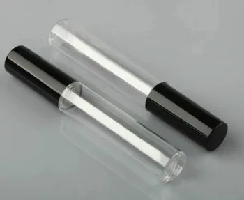 10 ML čiernu čiapku z priehľadného plastu krásne prázdne transparentný lesk na pery trubice rúž fľaša kontajner 10pcs/20pcs.