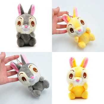 10 cm Cute Bunny Králik Plyšové Hračky Bábiky KeyChain Bábika Plyšové Hračky, Plyšové Zvieratá Mäkkú detskú Deti Hračky Náhodné Farby Keychain