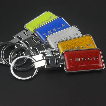 10 ks Auto Styling Auto Krúžok Držiak Keychain Mans Popruh Auta, kľúčenky Pre TESLA Model S Model 3 Model X Módne Doplnky