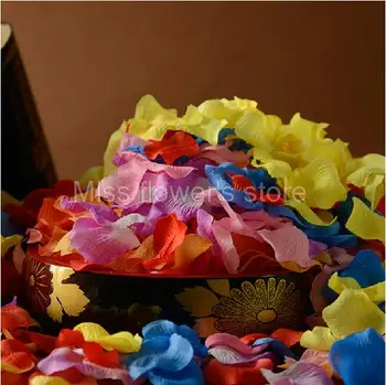 100 Ks Farebné Simulácia Okvetné Lístky Ruží Umelý Kvet Svadobné Dekoratívne Dodávky Strane Sahua Konfety Farba 1 - Farba 26