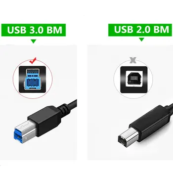 100 cm USB kábla k Tlačiarni za Kábel USB Typ B Samec BM na Male USB 3.0 Kompatibilné pre Fax, Skener Hub, Všetko V Jednom 1m