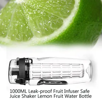 1000ML nepriepustných Ovocie Infuser Šťavy Shaker Fľaša na Vodu Bezpečné, Zdravé Eco-Friendly Cestovanie, Camping Citrónom Ovocie Fľaša na Vodu
