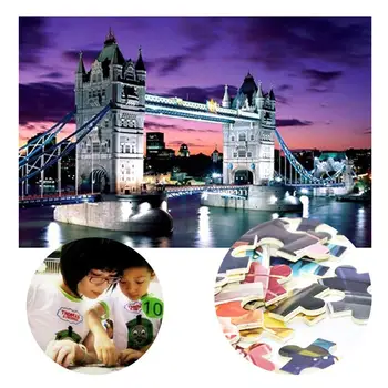 1000Pcs Tower Bridge Papierová Skladačka Puzzle Hra pre Dospelých Bežné Deti Inteligencie Hračka Rodič-Dieťa Interaktívne Hry