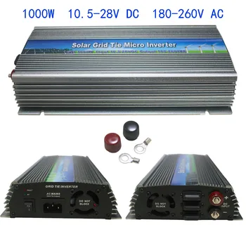 1000W slnečnej sústavy kravatu invertor,10.5-28V DC 110V alebo 220V AC siete kravatu micro Invertor čistá sínusová vlna CE