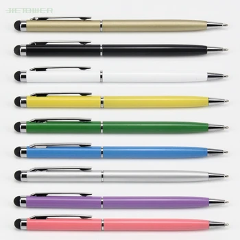 1000pcs/množstvo 2 V 1 Otočte Guľôčkové Pero Dotykový Stylus Pen Užitočné Dizajn Tabletu Pero pre Iphone XS IPad Samsung Smart Telefón