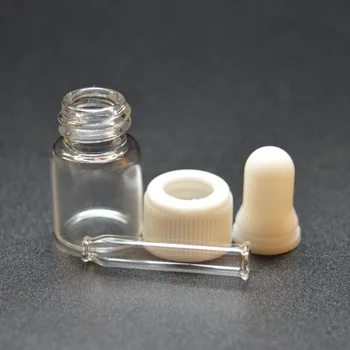 100ks Malé Jasné, Sklenené Fľaše 1 ml Vzorky Ampulka Pre Esenciálny Olej Ampulka Parfum Vzorky Malé Prenosné Fľaše