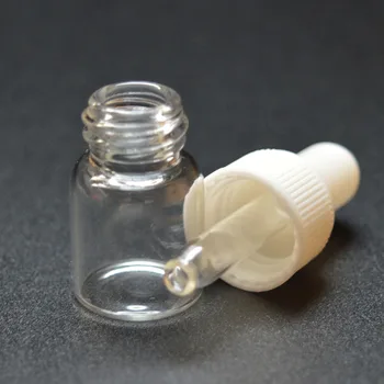 100ks Malé Jasné, Sklenené Fľaše 1 ml Vzorky Ampulka Pre Esenciálny Olej Ampulka Parfum Vzorky Malé Prenosné Fľaše