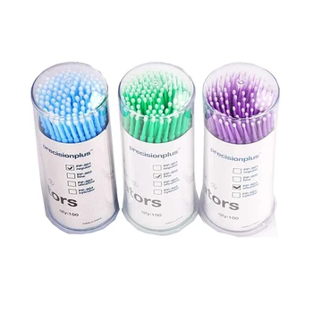 100ks/Veľa Rias Rozšírenia Micro Brush make-up Tool Kit Tampón Micro Mihalnice Rast Kefy Jednorazové Aplikátory Microbrush