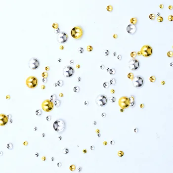 100ks/bal 5 Vzorov 3D Zliatiny Kaviár Nechtov Dodávky Mini Loptu na Nechty, Jewerly Tvarované Dlážděným Nechtov Príslušenstvo