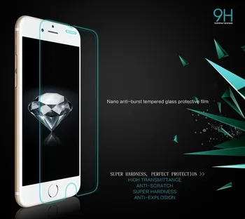 100ks/veľa HD 9H Tvrdeného Skla Film Nano-Potiahnuté Mobil Screen Protector Pre iPhone XS Max XR X 8Plus 7 6 6 5 SE 4
