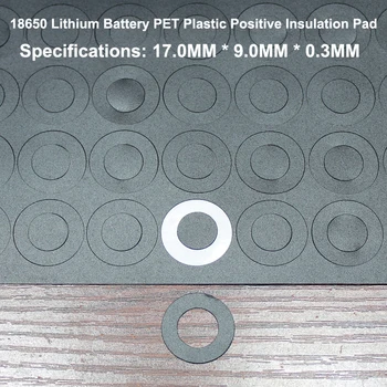 100ks/veľa Lítiová Batéria 18650 Pozitívne Duté Izolačné Podložky Červené Ploché Tip Izolované Povrchu Mat Meson 17*9.0*0.3 mm