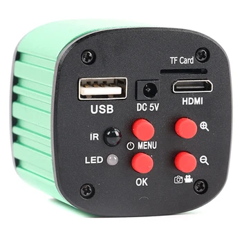 1080P 16MP Snímač SONY HDMI USB Priemyselné Laboratóriá PCB Spájkovanie TF Video Mikroskopom Kamera + 100x 180x 300x C Mount Objektív + 144 LED