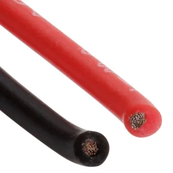 10AWG Rozchod Silikónové ohybný Drôt Medený Plietol Kábel 10Feet Pre RC Black Red T5EC