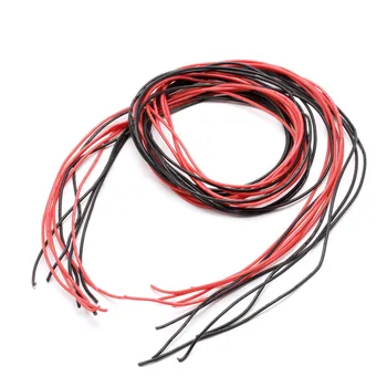 10AWG Rozchod Silikónové ohybný Drôt Medený Plietol Kábel 10Feet Pre RC Black Red T5EC