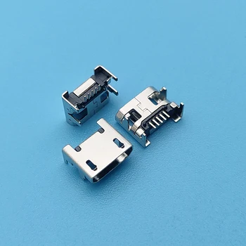 10PCS Micro USB Konektor Dock Konektor Samica 5Pin 90degree Chvost Nabíjací Port Zásuvka Pre Moblie telefónu alebo Digitálneho výroby