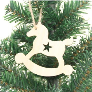 10PCS/Veľa DIY Dreva, Vianočné Dekorácie Zápisník Embellishment Malý Kôň, Vianočný Večierok Plavidlá, Dekoračné Doplnky
