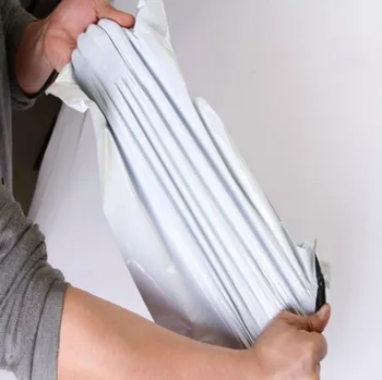 10Pcs Biela Self-tesnenie Samolepiace Kuriér tašky Skladovanie Tašky Plastové Poly Obálky Mailer Poštovú Prepravu Poštových Tašiek 40*55 cm