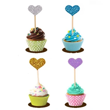 10Pcs Cake Decoration Narodeninovú Tortu Cupcake Mulčovače, Láska Srdce Deti Baby Sprcha strany svadobné dekorácie dodávky