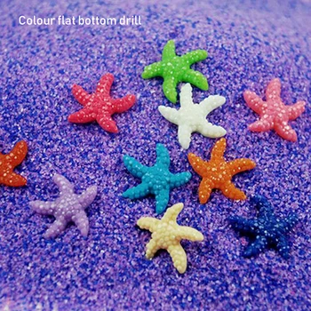 10Pcs Ideálny Hviezdice Ornament Živice Roztomilý Hviezdice akvárium Krajiny Akvárium Dekor Špeciálne Malé Hviezdice s Plochým Dnom Dril