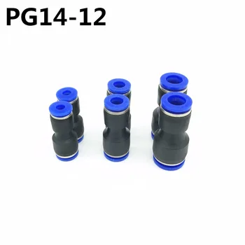 10Pcs PG14-12 14 mm do 12 mm Pneumatické Armatúry Push V priamom Redukcia Konektorov Na Vzduchu Hadica na Vodu Plastové Pneumatické Časť