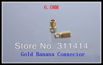 10pairs/veľa 6.0 mm 6 mm Zlatý Banán Konektory Konektor Set Pre RC Batérie ESC Striedavý Motor Vysokej Kvality Maloobchod Dropshipping
