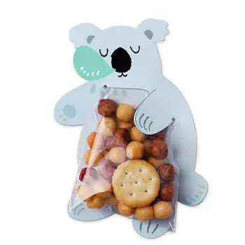 10pcs Jungle Zvierat Candy Bag Veľkonočného Zajaca, Medveďa DIY Plastové Cookie Tašky Narodeniny Jungle Party Dekorácie Baby Sprcha Dekor