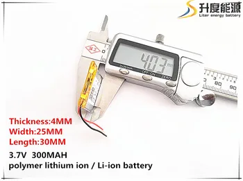 10pcs [SD] 3,7 V,300mAH,[402530] Polymer lithium ion / Li-ion batéria pre HRAČKA,POWER BANKY,GPS,mp3,mp4,mobilný telefón,reproduktor