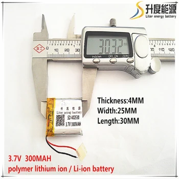 10pcs [SD] 3,7 V,300mAH,[402530] Polymer lithium ion / Li-ion batéria pre HRAČKA,POWER BANKY,GPS,mp3,mp4,mobilný telefón,reproduktor