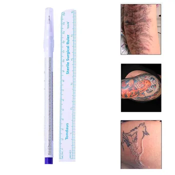 10pcs Sterilizované Pokožky Marker Pero, Stencil Pravítko Pre Tetovanie, Piercing Markermi Pre Tetovanie Pisár Pero