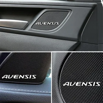 10pcs car audio zdobia 3D Hliníkovou Odznak Znak Nálepka Pre Toyota Avensis t25 t27 Samolepky Príslušenstvo, Auto-Styling