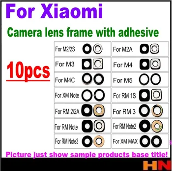 10pcs veľkoobchod Objektív Zadnej Kamery Sklo Objektívu s Rámom Pre xiao 2 2S 3 4 4C 5 5S PLUS 4S 5X MAX poznámka s Nálepka