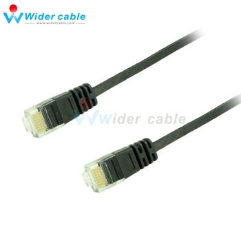 10pieces Premium 2ft Krátke Sieťový Kábel High Speed Black Slim CAT6 Ethernet Lan Kábel