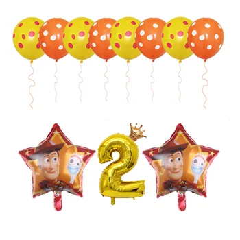 11pcs Toy Story 18-palcové Komiksu Kapitán Woody Kapitán Buzz Lightyear Fóliové Balóny Happy Birthday Party Dekorácie chlapčeka Hračky